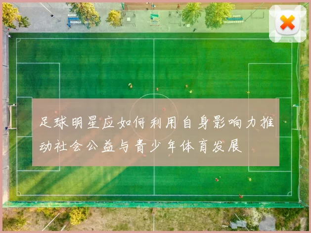 足球明星应如何利用自身影响力推动社会公益与青少年体育发展
